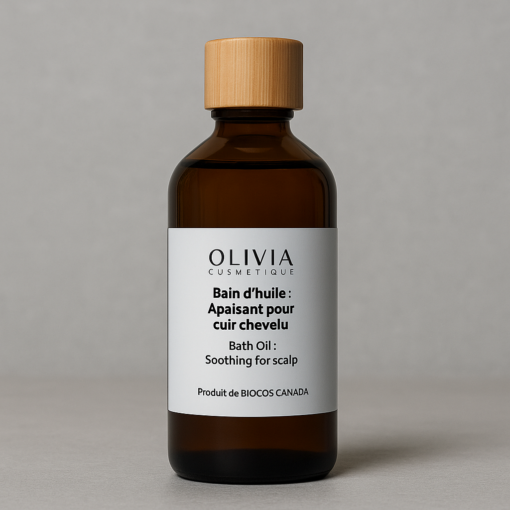 Huile apaisant pour cuir chevelu (Bain)